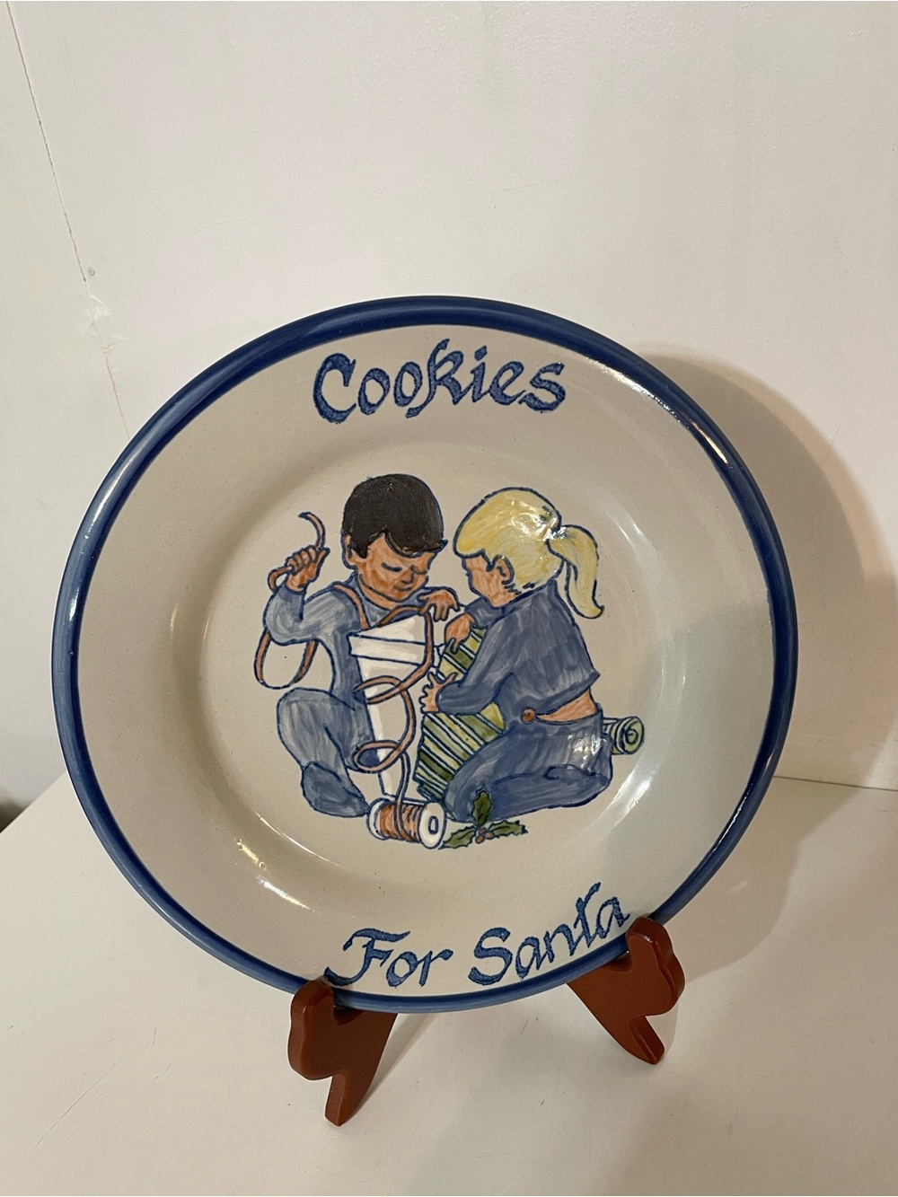 Louisville Stoneware Santa’s Cookie Plate